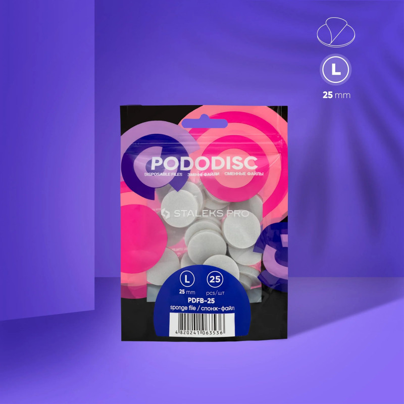 Repuestos Con Base de Esponja para disco de pedicura PRO L (25 piezas)